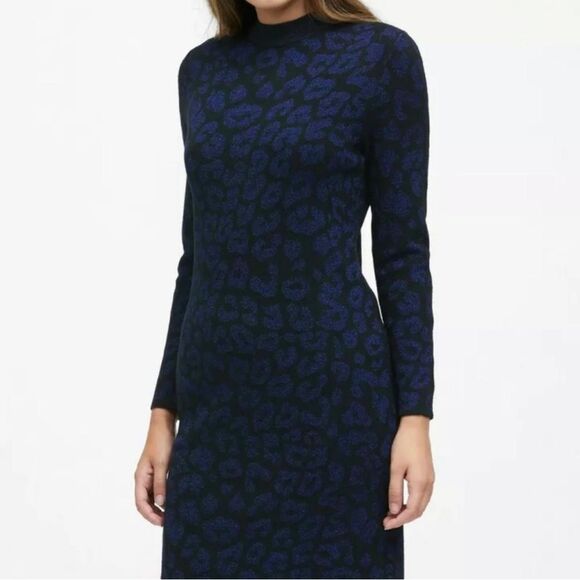 BANANA REPUBLIC leopard print metallic stretch knit sweater dress, size S - Picture 16 of 16